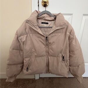 Women's Classic Tan Puffer Jacket